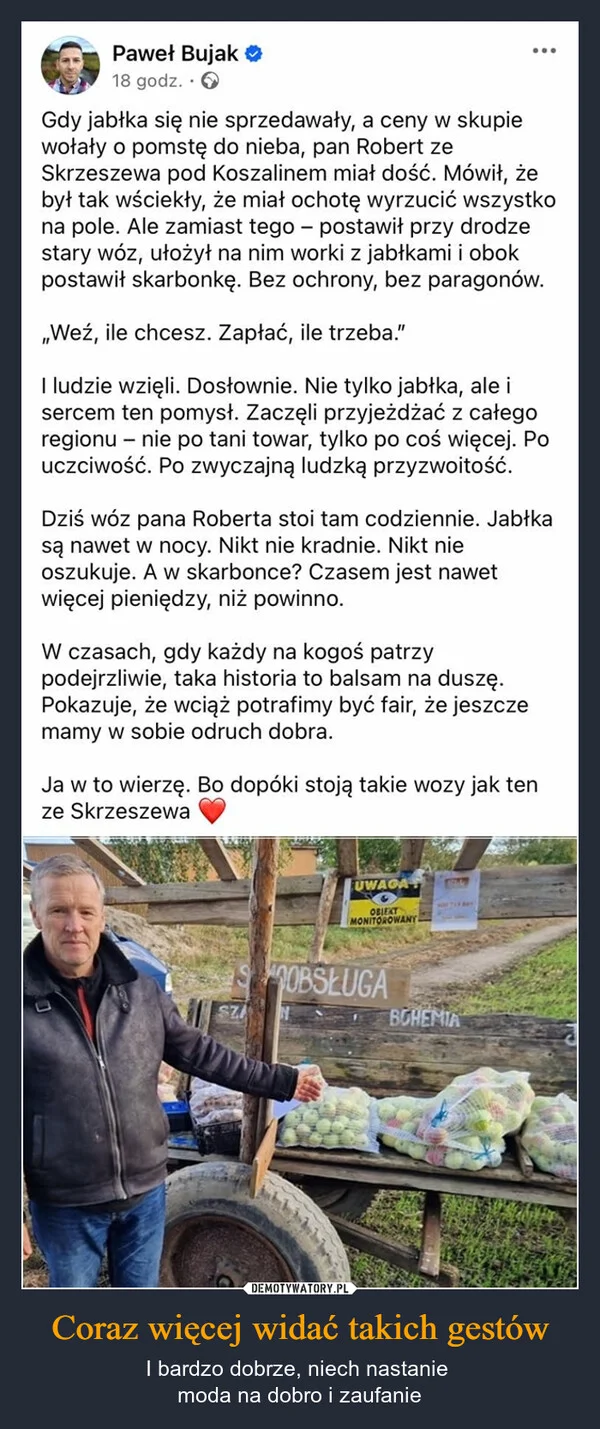Coraz więcej widać takich gestów