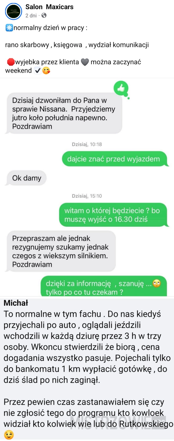 
    Normalny dzień w pracy