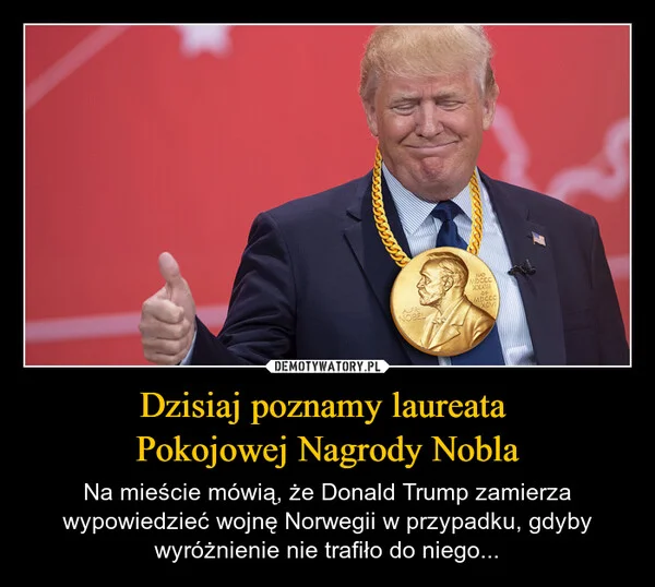 Dzisiaj poznamy laureata Pokojowej Nagrody Nobla