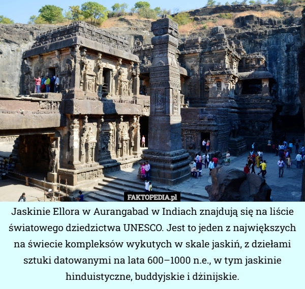 Jaskinie Ellora w Aurangabad w Indiach znajdują się na liście światowego...