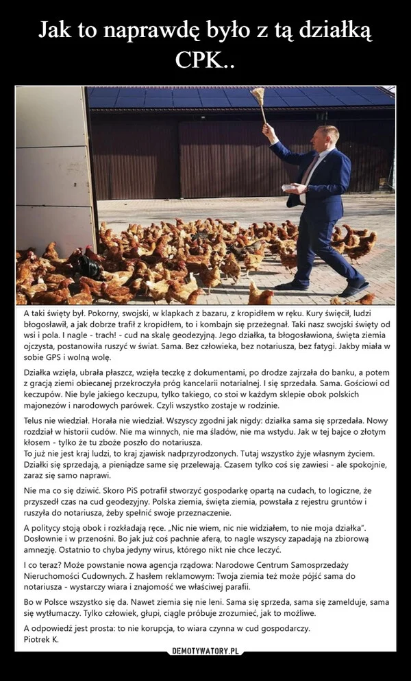 Jak to naprawdę było z tą działką CPK..
