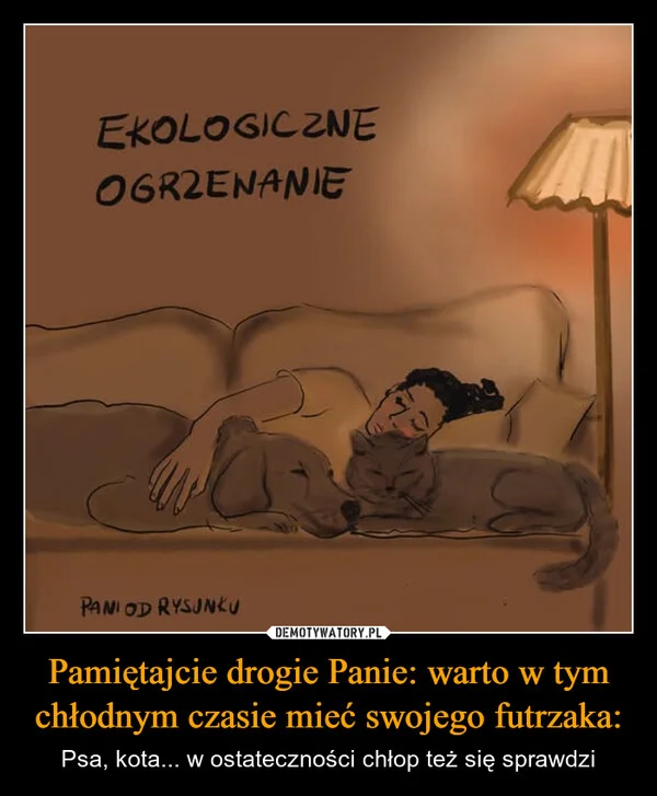 
    Pamiętajcie drogie Panie: warto w tym chłodnym czasie mieć swojego futrzaka: