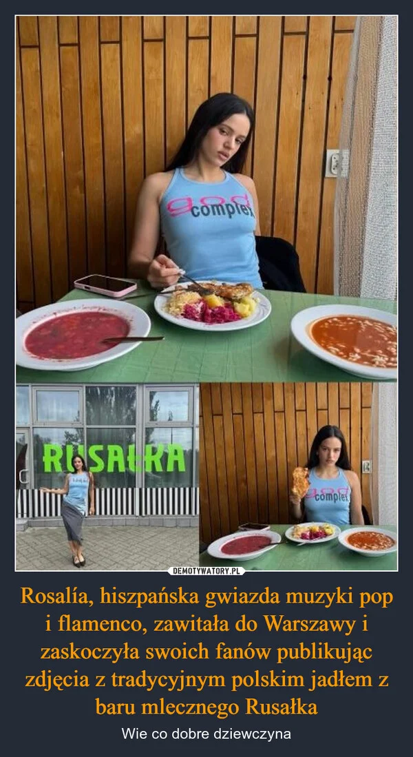 Rosalía, hiszpańska gwiazda muzyki pop i flamenco, zawitała do Warszawy i zaskoczyła swoich fanów publikując zdjęcia z tradycyjnym polskim jadłem z baru mlecznego Rusałka