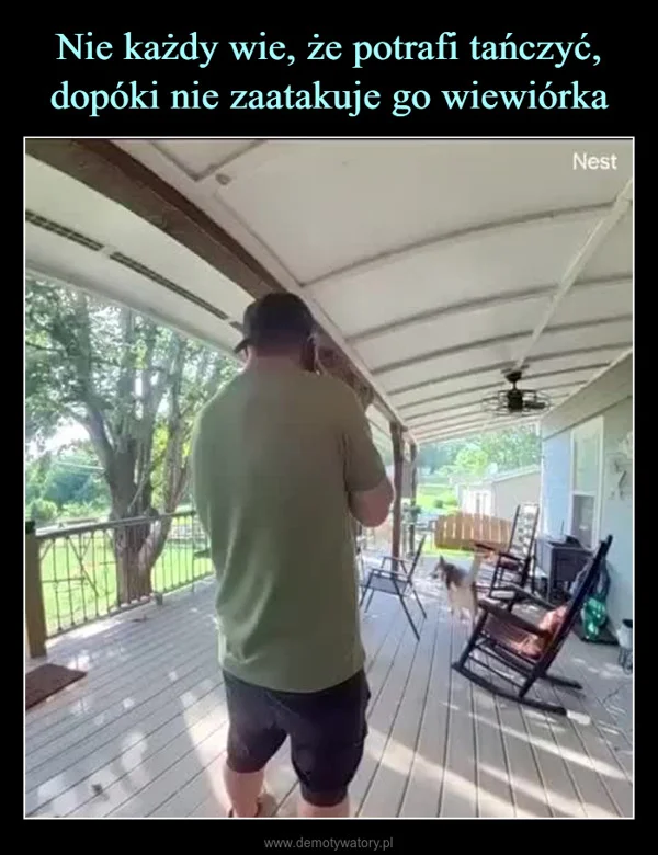 Nie każdy wie, że potrafi tańczyć, dopóki nie zaatakuje go wiewiórka
