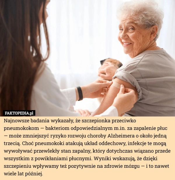 
    Najnowsze badania wykazały, że szczepionka przeciwko pneumokokom — bakteriom