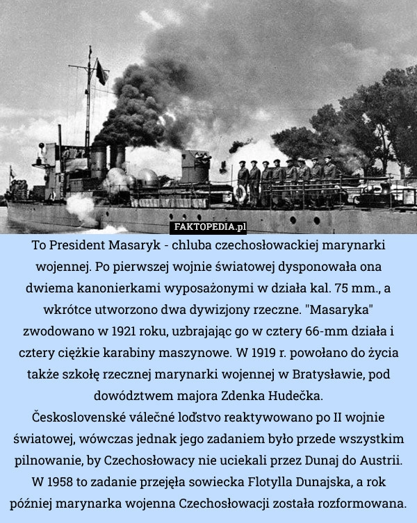 To President Masaryk - chluba czechosłowackiej marynarki wojennej. Po pierwszej