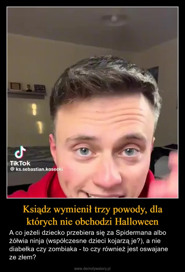 Ksiądz wymienił trzy powody, dla których nie obchodzi Halloween