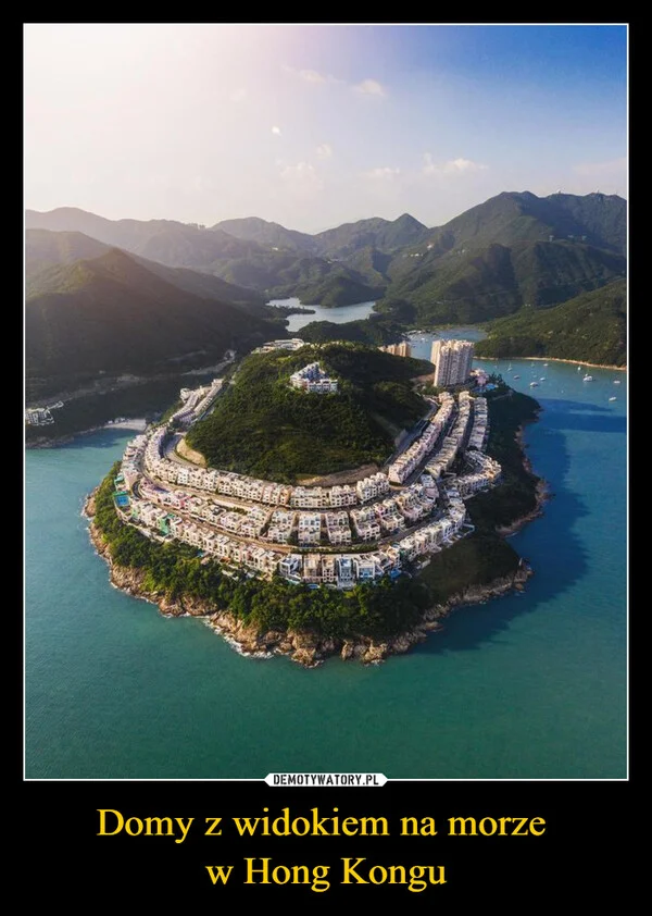 Domy z widokiem na morze w Hong Kongu