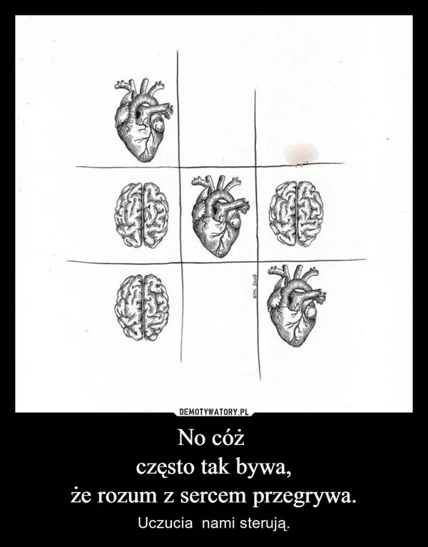 No cóż często tak bywa, że rozum z sercem przegrywa.
