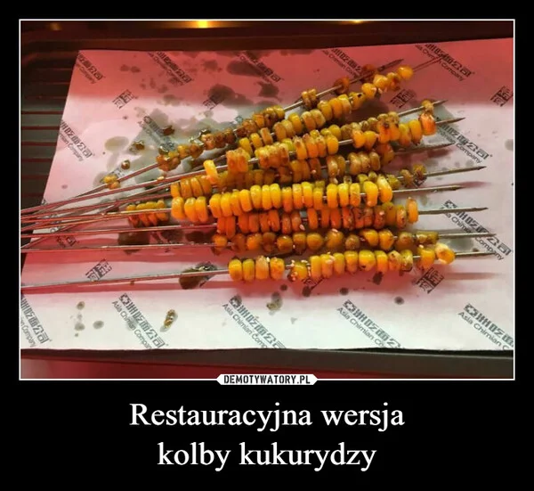 Restauracyjna wersja kolby kukurydzy