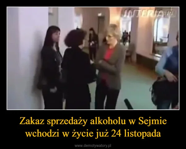 Zakaz sprzedaży alkoholu w Sejmie wchodzi w życie już 24 listopada