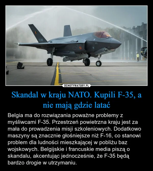 Skandal w kraju NATO. Kupili F-35, a nie mają gdzie latać
