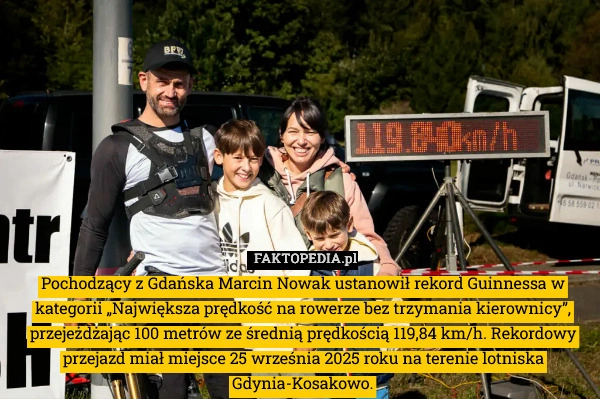 Pochodzący z Gdańska Marcin Nowak ustanowił rekord Guinnessa w kategorii