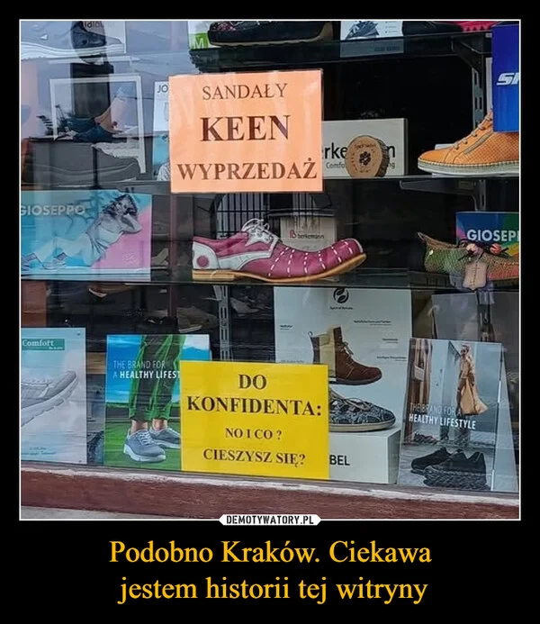 Podobno Kraków. Ciekawa jestem historii tej witryny