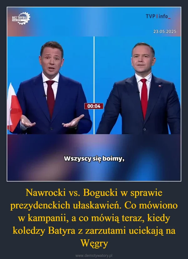 Nawrocki vs. Bogucki w sprawie prezydenckich ułaskawień. Co mówiono w kampanii, a co mówią teraz, kiedy koledzy Batyra z zarzutami uciekają na Węgry