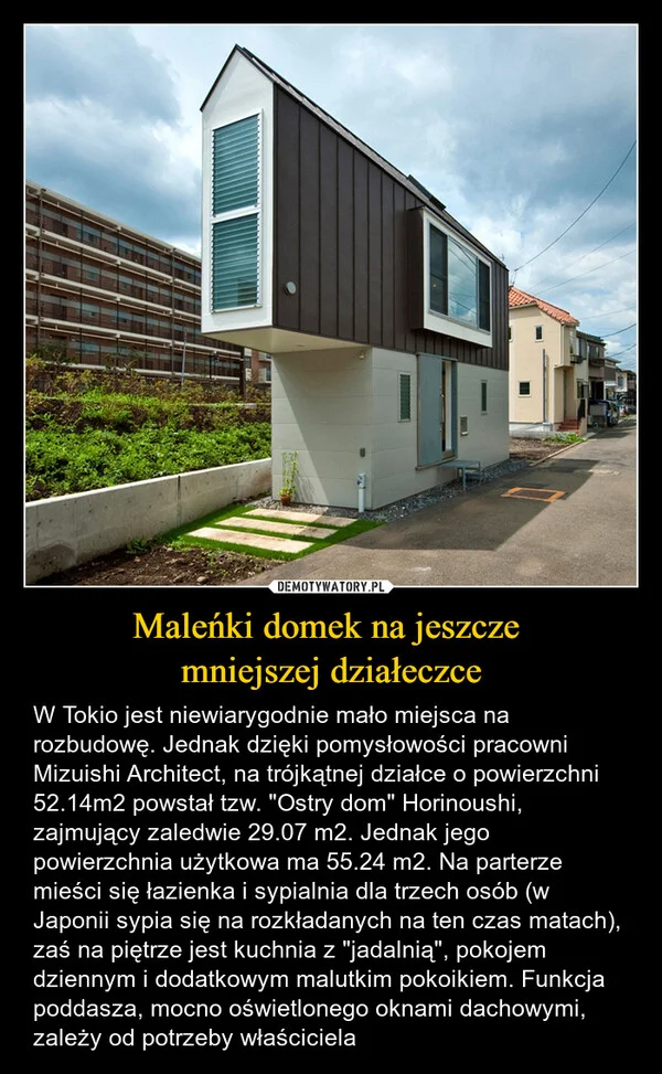 Maleńki domek na jeszcze mniejszej działeczce