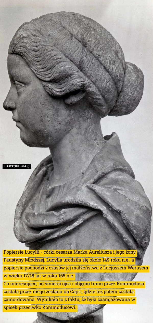 Popiersie Lucylli - córki cesarza Marka Aureliusza i jego żony