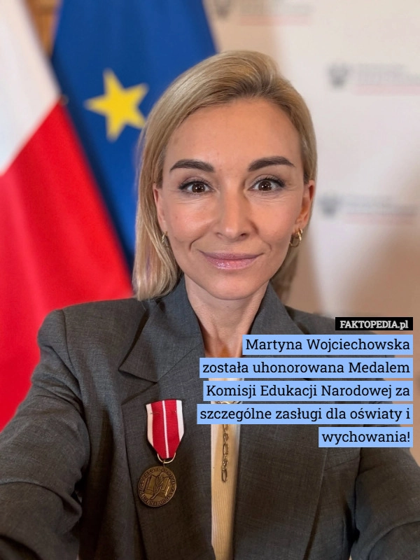 Martyna Wojciechowska została uhonorowana Medalem Komisji Edukacji Narodowej