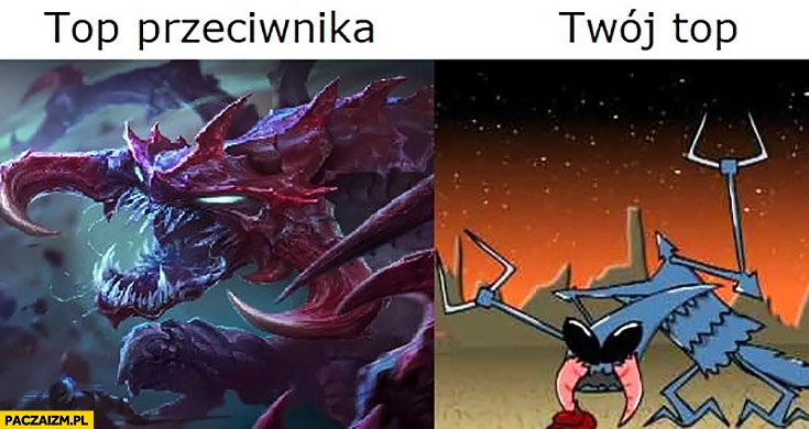Top przeciwnika vs Twój top Kapitan Bomba League of Legends