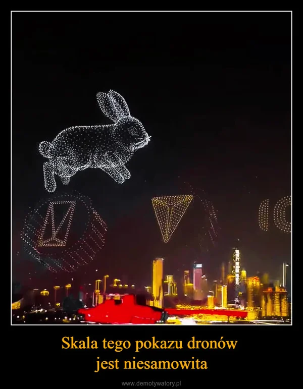 Skala tego pokazu dronów jest niesamowita