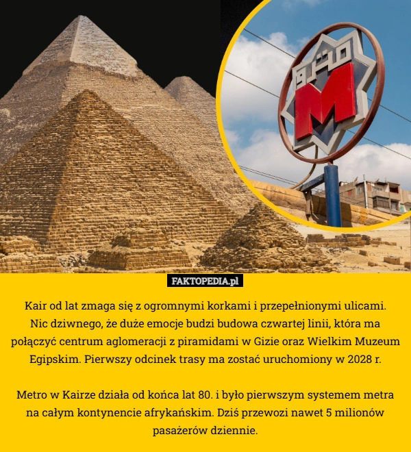
    Kair od lat zmaga się z ogromnymi korkami i przepełnionymi ulicami.
 Nic