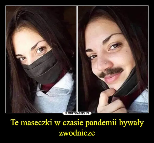 Te maseczki w czasie pandemii bywały zwodnicze