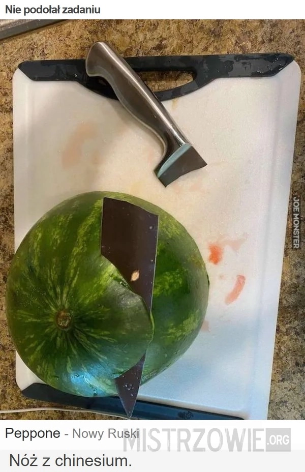 
    Nie podołał zadaniu