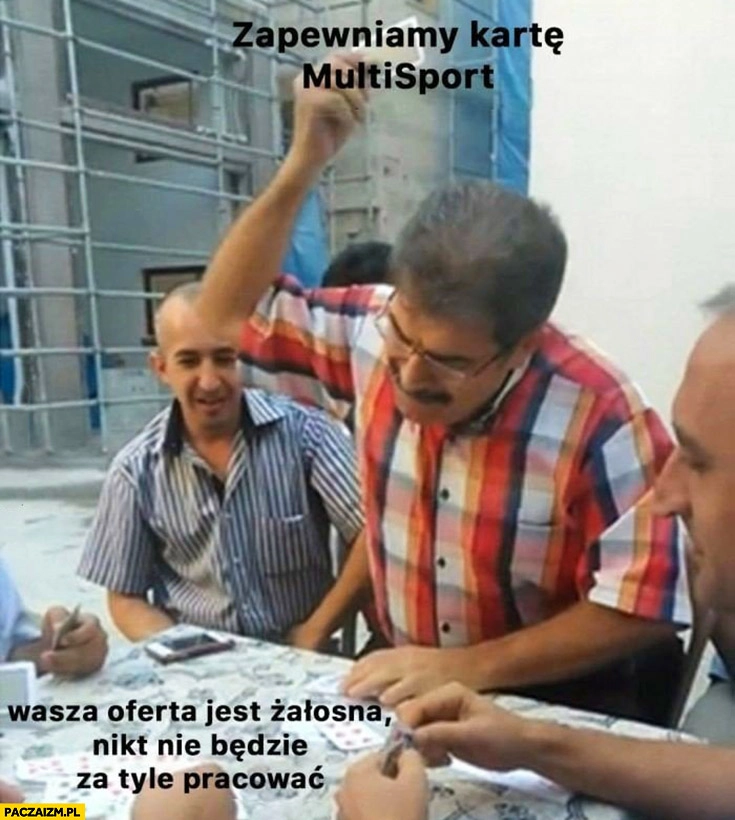 Wasza oferta pracy jest żałosna nikt nie będzie za tyle pracować, przebija zapewniamy kartę MultiSport