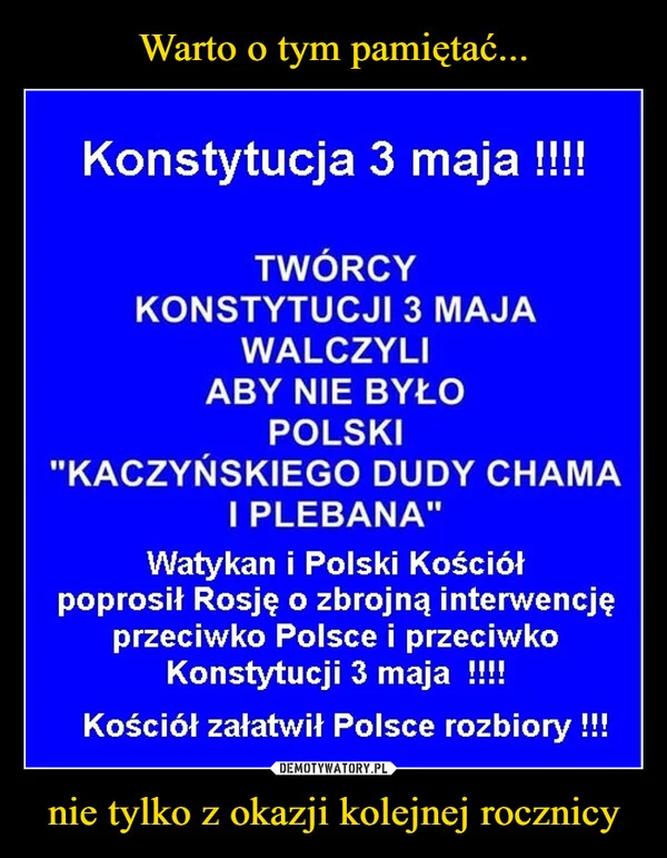 Warto o tym pamiętać... nie tylko z okazji kolejnej rocznicy