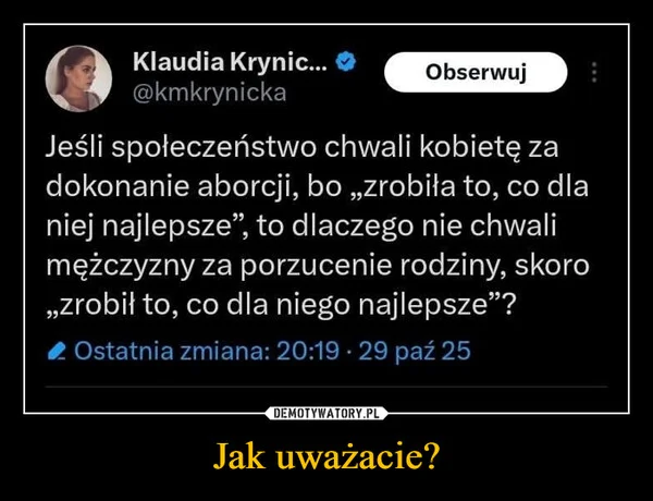 
    Jak uważacie?