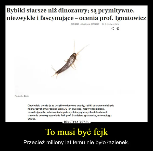 To musi być fejk