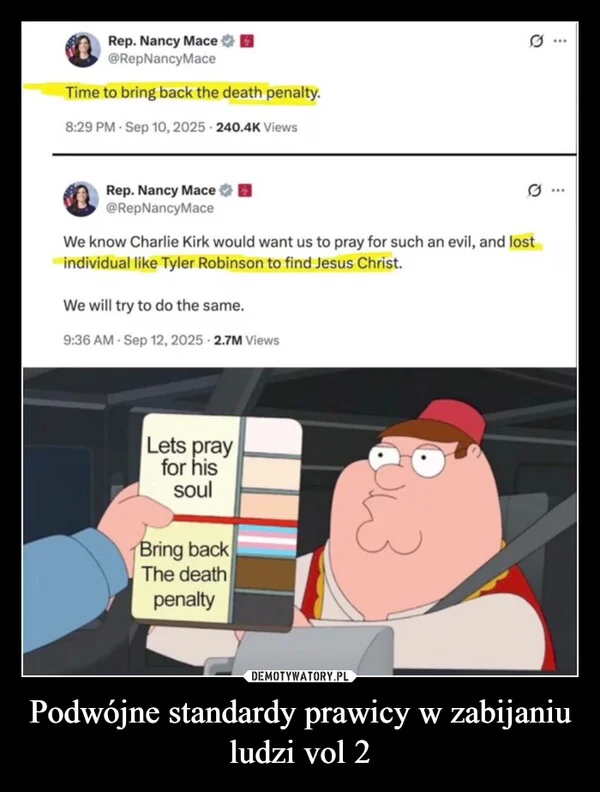 Podwójne standardy prawicy w zabijaniu ludzi vol 2