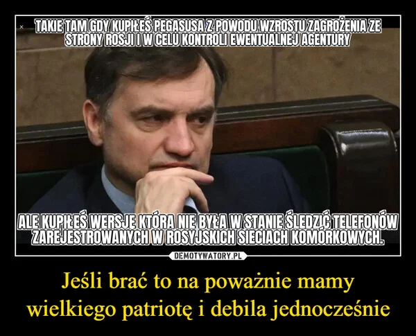Jeśli brać to na poważnie mamy wielkiego patriotę i debila jednocześnie