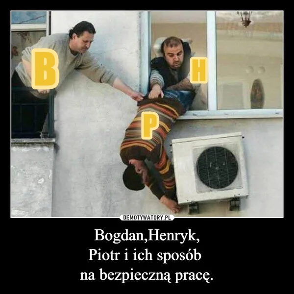Bogdan,Henryk, Piotr i ich sposób na bezpieczną pracę.