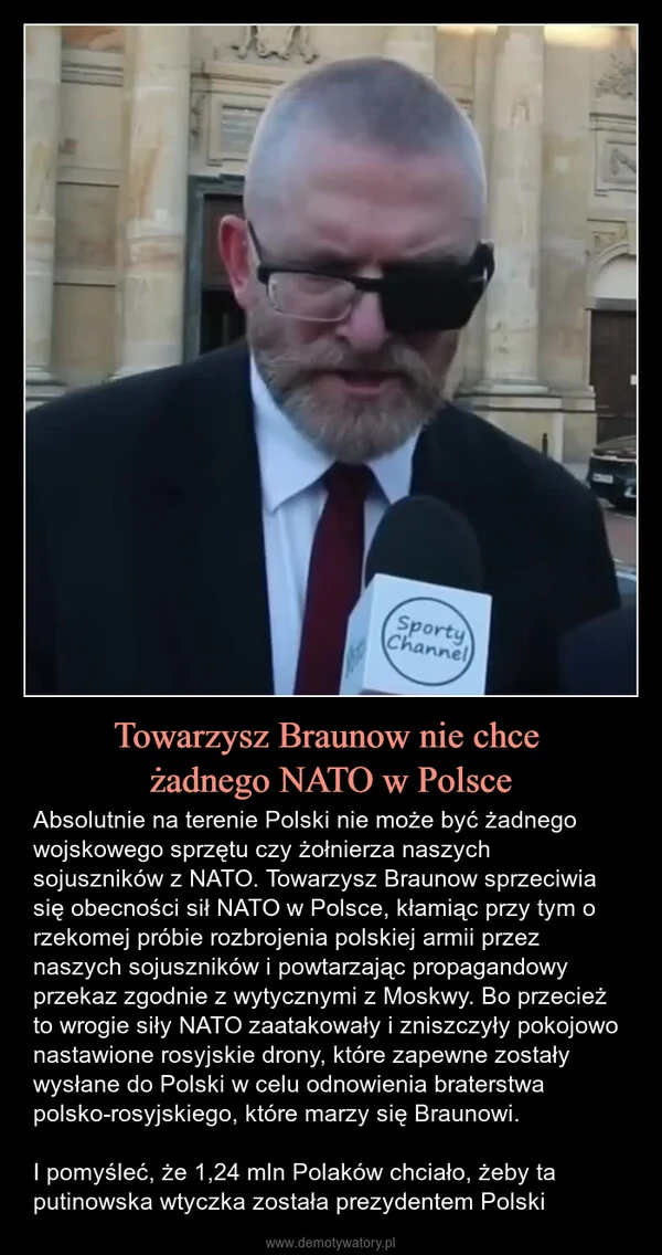 Towarzysz Braunow nie chce żadnego NATO w Polsce