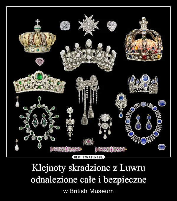 Klejnoty skradzione z Luwru odnalezione całe i bezpieczne