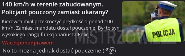 
    140 km/h w terenie zabudowanym