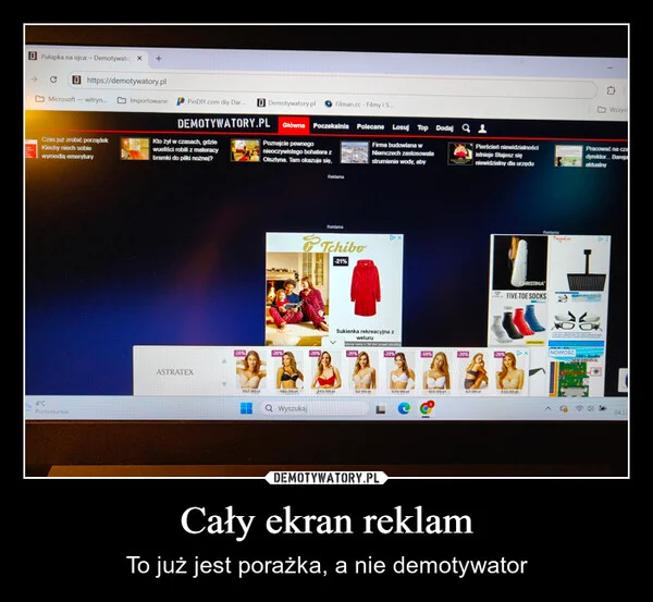 Cały ekran reklam