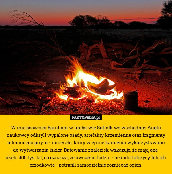 W miejscowości Barnham w hrabstwie Suffolk we wschodniej Anglii naukowcy