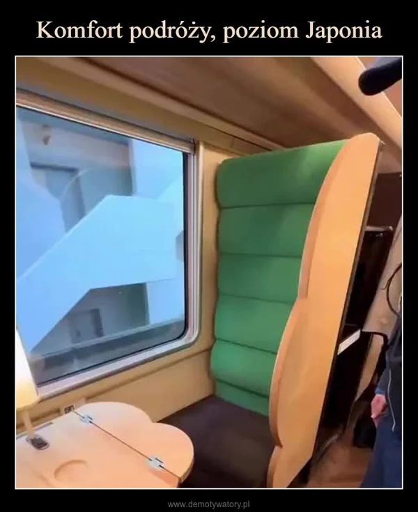 Komfort podróży, poziom Japonia