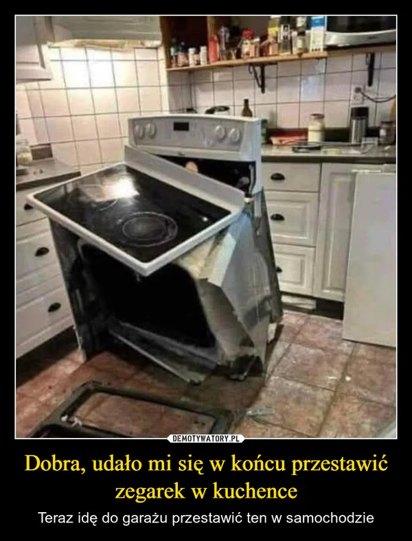 Dobra, udało mi się w końcu przestawić zegarek w kuchence