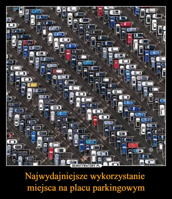 Najwydajniejsze wykorzystanie miejsca na placu parkingowym