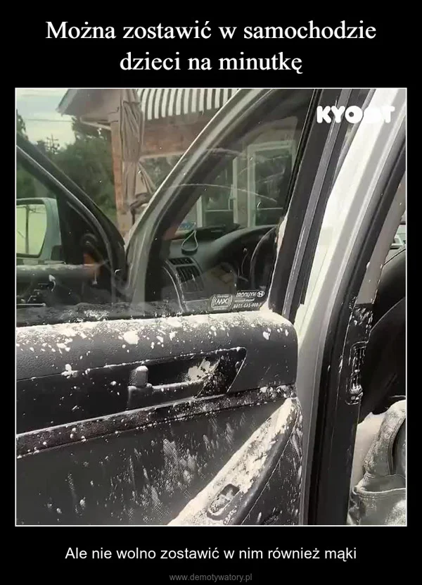 
    Można zostawić w samochodzie dzieci na minutkę