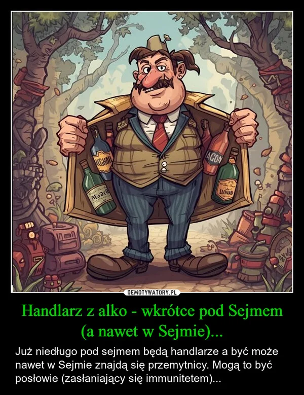 Handlarz z alko - wkrótce pod Sejmem (a nawet w Sejmie)...