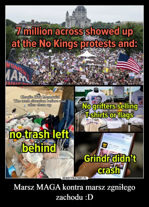 Marsz MAGA kontra marsz zgniłego zachodu :D