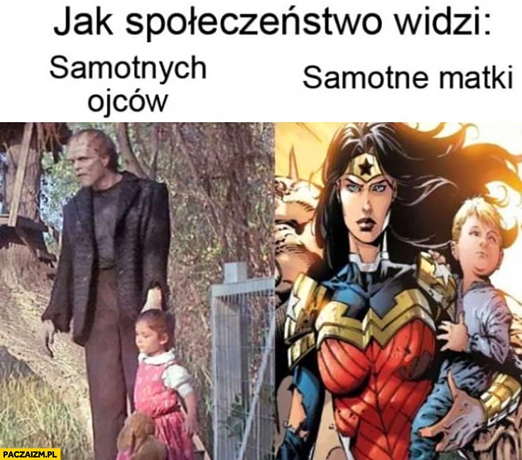 
    Jak społeczeństwo widzi samotnych ojców jak meneli, samotne matki jak bohaterki
