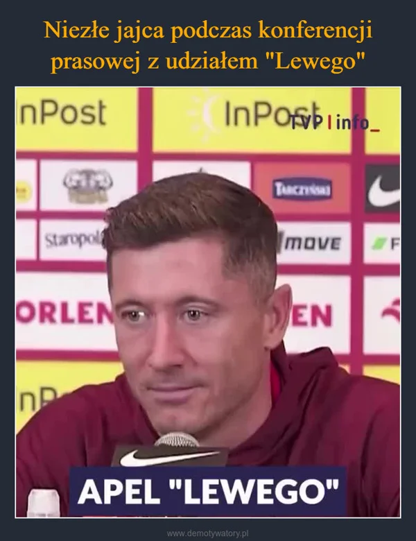 Niezłe jajca podczas konferencji prasowej z udziałem 