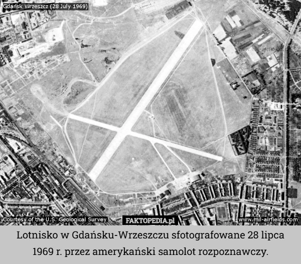 
    Lotnisko w Gdańsku-Wrzeszczu sfotografowane 28 lipca 1969 r. przez amerykański