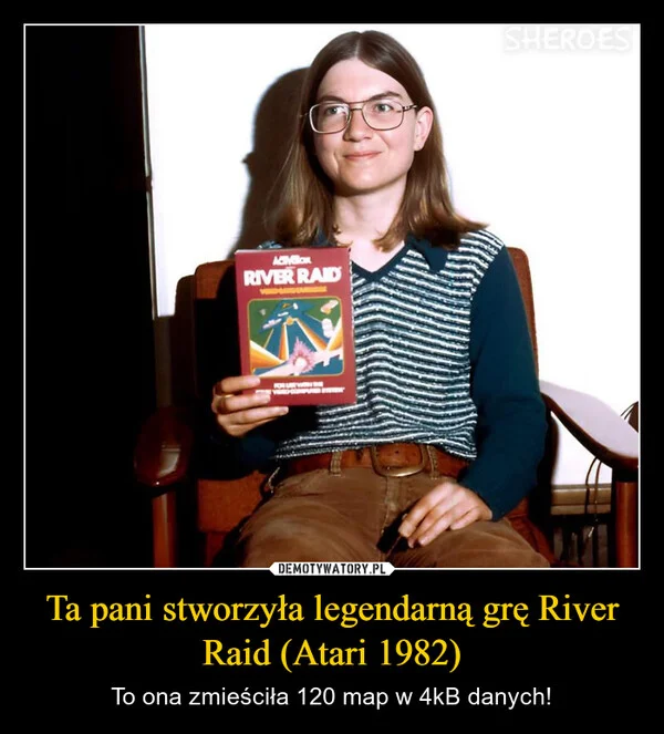 Ta pani stworzyła legendarną grę River Raid (Atari 1982)
