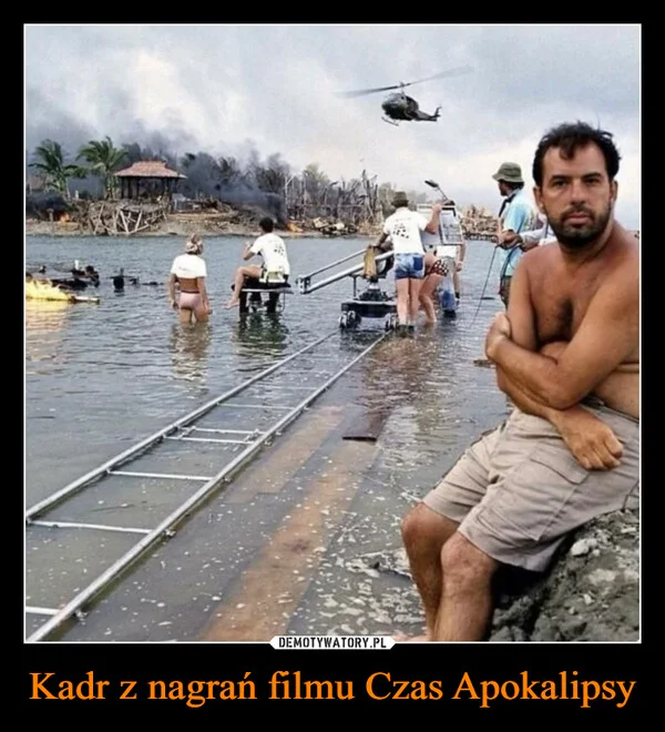 Kadr z nagrań filmu Czas Apokalipsy